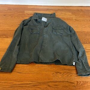 ONE Women’s Green Jean Jacket Size XS